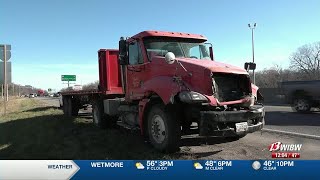 Crash involving two semis in construction area slows traffic on I-70 in west Topeka