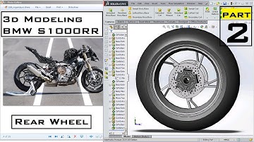 3D Modeling BMW S 1000 RR using Solidworks - Part 2 [ 3D Rear Wheel ]