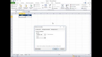 Validar datos a través de una lista (Excel 2010)