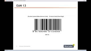 NiceLabel - Kreiranje EAN kode - EAN barcode creation