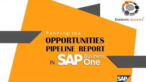 RUNNING THE OPPORTUNITIES PIPELINE REPORT IN SAP B1
