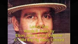 Watch Elton John Lonely Boy video