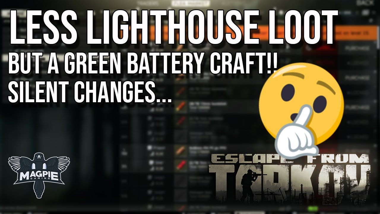 Lighthouse Loot Lowered Green Battery Craft Added ESCAPE FROM
