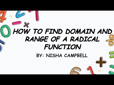 how to find the domain and range of a radical function - YouTube