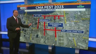 Road closures for CMA Fest