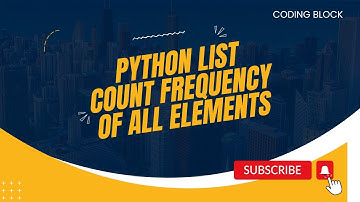 Python List Count Frequency Of All Elements