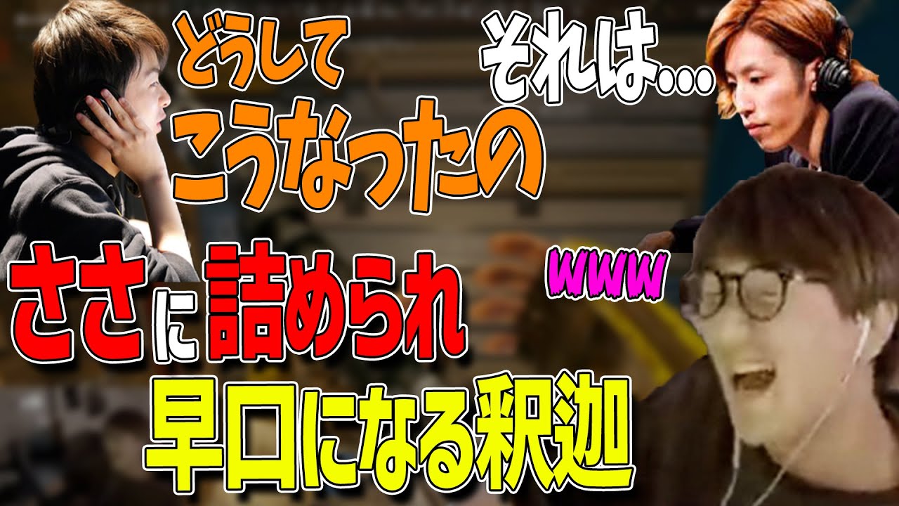 【早口釈迦】さささんに物資を失った理由を聞かれて早口になる釈迦　じゃすぱー切り抜き