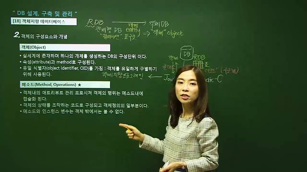 정보 처리 기사 실기 유수 강의 두목넷 정보처리기사 실기-18 객체지향 데이터베이스 - YouTube