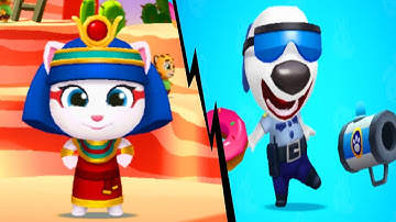 TALKING TOM SPLASH FORCE - Gameplay Walkthrough Part 3 - Officer Hank Egyptian Angela (iOS Android)