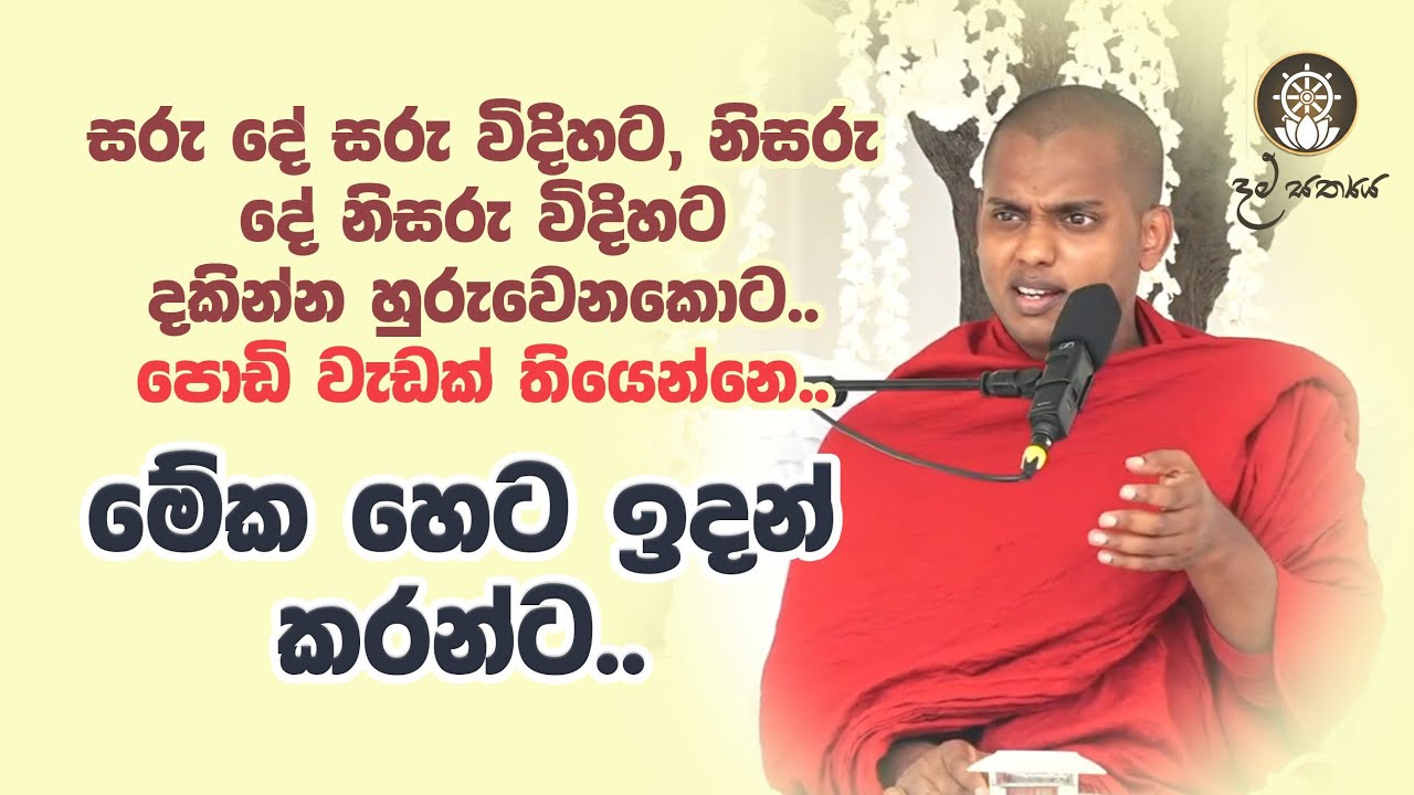 සරු දේ සරු විදිහට, නිසරු දේ නිසරු විදිහට දකින්න හුරුවෙනකොට.. | කත්නෝරුවේ සිරිධම්ම හිමි