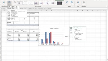 Traitement de deux variables qualitatives (tableaux et graphiques) - Tutoriel laboratoire Excel 5