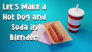 Making a Hot Dog and Soda in Blender -Process Video/Timelapse-