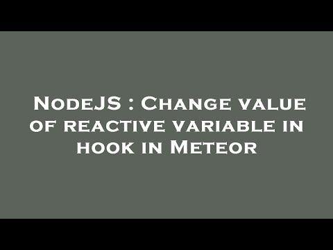 NodeJS : Change