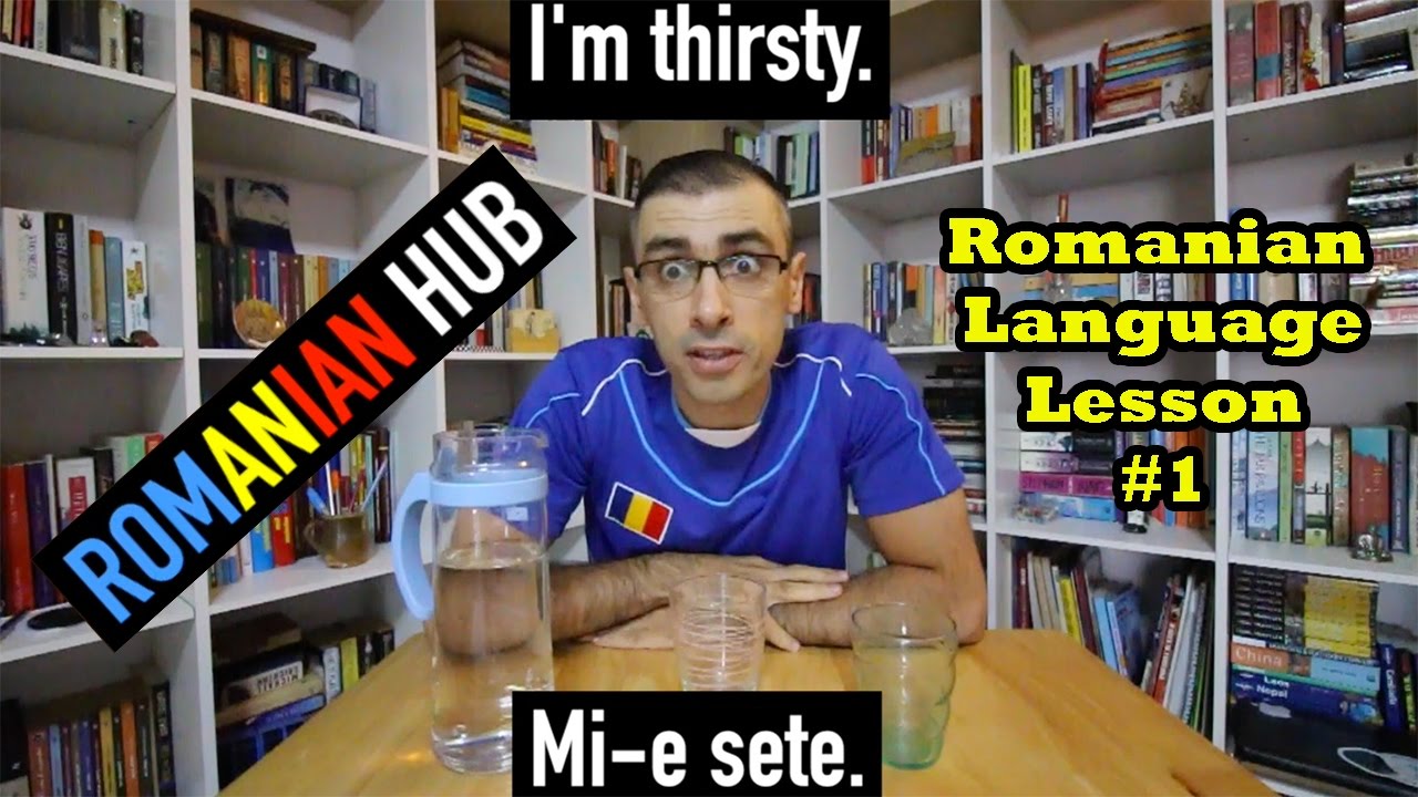 Romanian Language Lesson #1: I'm Thirsty.  Drink Water