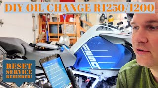 How To Change Oil BMW r1250 GS 1200 Adventure with Service Light Reset