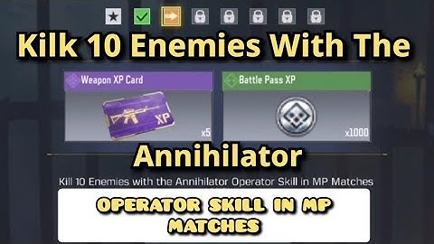 Kill 10 Enemies With The Annihilator Operator Skill in MP Matches Call Of Duty Mobile Task Complete