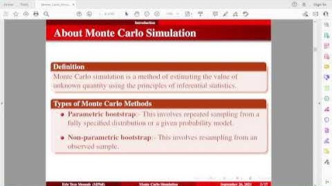 Monte Carlo Simulation || Bootstrapping  (Basic Concept) ||