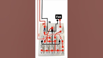 7 switch 2 socket 1 mcb 1 indicator 1 fan regulator electric board wiring connection #ytshorts #sk