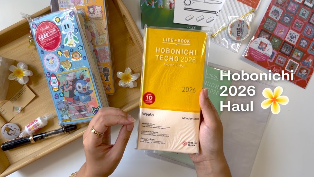 Hobonichi 2026 Haul .☘︎ ݁˖  weeks, stappo and stickers!