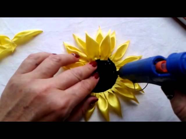 Подсолнух Канзаши Простой Мастер Класс
