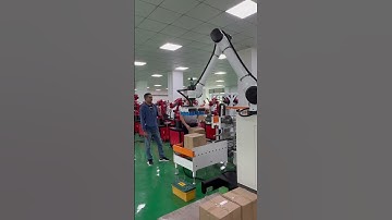 Collaborative palletizing robot arm span 1.7m and load 30kg. #industrial #machine #robot #robotics