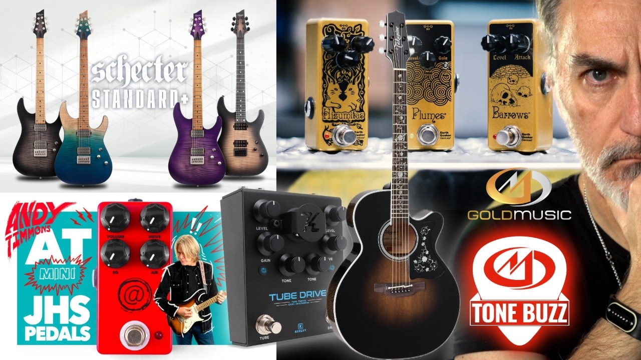 Gold Music Tone Buzz September 2026 - Schecter, JHS, EarthQuaker