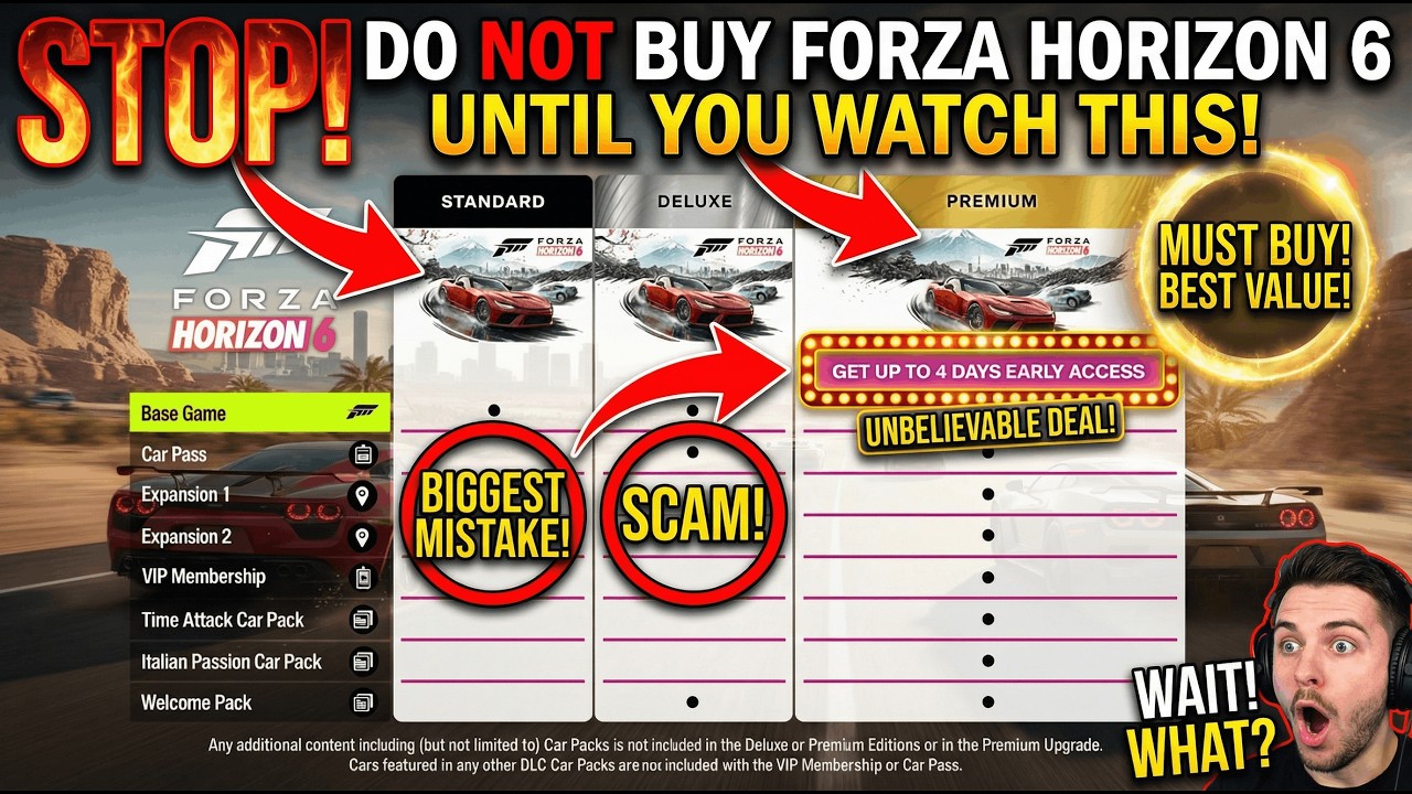 ПЕРЕД ПОКУПКОЙ: Сравнение стандартной, премиум и делюкс-версий Forza Horizon 6. Предзаказ FH6: Ав...