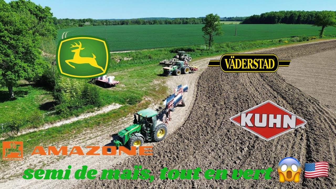 Bienvenue en Amérique 🇺🇸 Semis de maïs XXL 🌽 // 8R370 8R320 et 6R215 😍