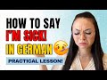 How to say im feeling sick in german  german lesson for beginners a1