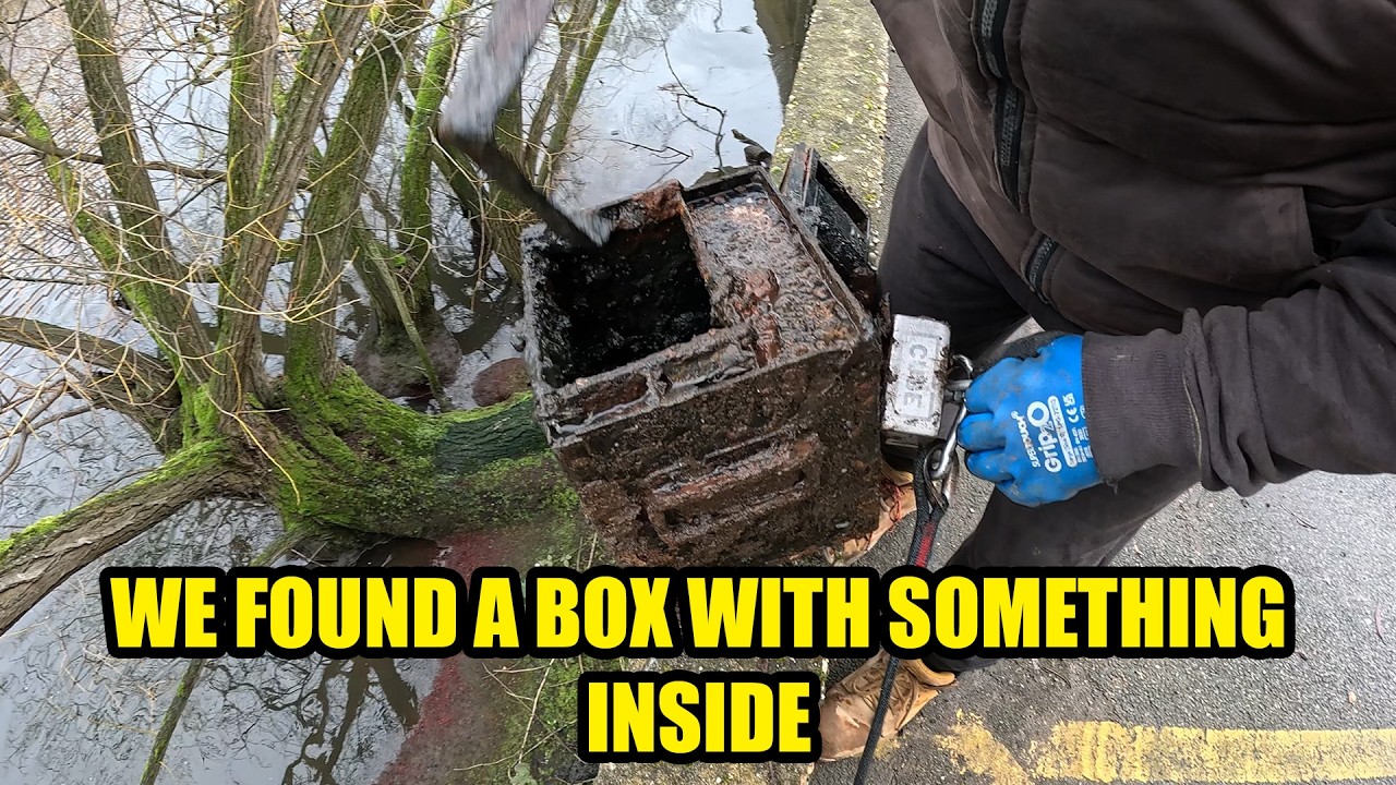 WE FOUND A BOX WITH SOMETHING INSIDE WITH OUR BIG MAGNET! - YouTube