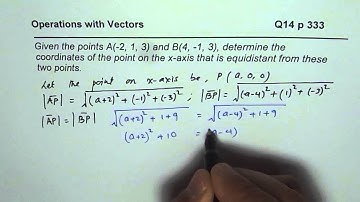 Determine Position Vector Equidistant from Two Different Vectors in R3 - EDEXCEL - GCSE