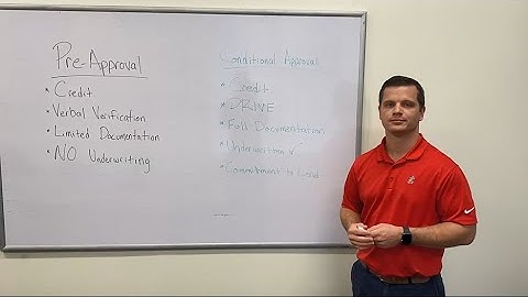 Pre-Approval vs Conditional Approval