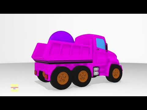 Learn Colors With Truck, Cartoon Video for Kids