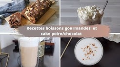 Recettes Boissons Gourmandes et Cake Poire/Chocolat d'Inès...⎪Recette Goûter gourmand