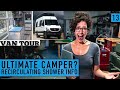 Best Van Tour?! Design Review of AMAZING Shower & Power in 170 Sprinter (Extended)