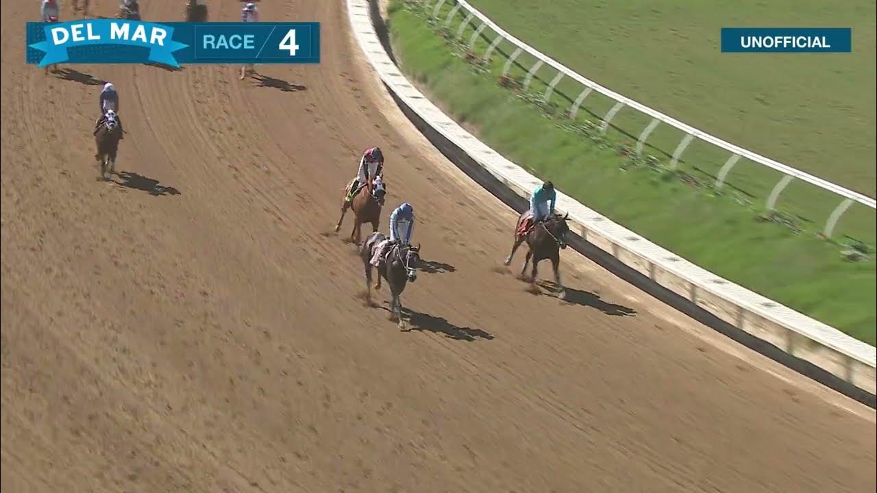 Heartbreak Kid wins race 4 at Del Mar 9/4/23. YouTube
