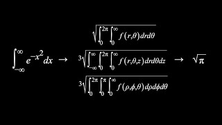 Evaluating the Gaussian Integral Using 3 Different Coordinate Systems