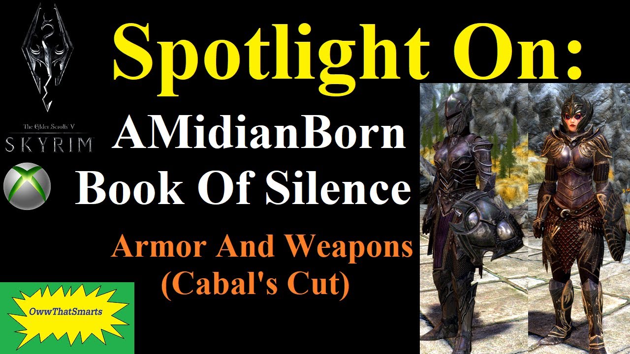 skyrim amidianborn book of silence armors