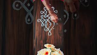 🌸 Easy Daily Rangoli Design | Simple Dot Kolam for Beginners #Shorts