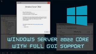 This is the lightest windows 10 !? | Windows server 2022 core