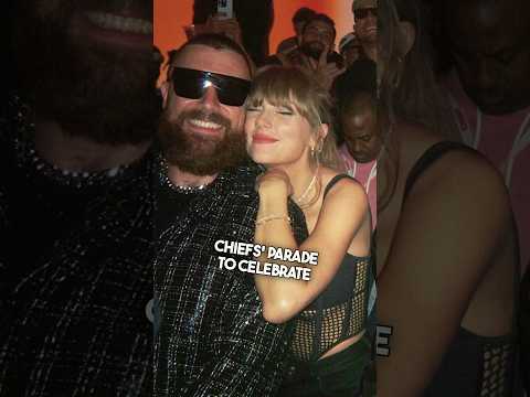 Travis Kelce defends Taylor Swift at Chiefs Super Bowl parade ❤️ #shorts #taylorswift #nfl