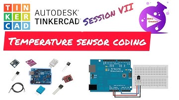 Temperature sensor coding in Tinkercad (Session VII) #AbhisCreation7