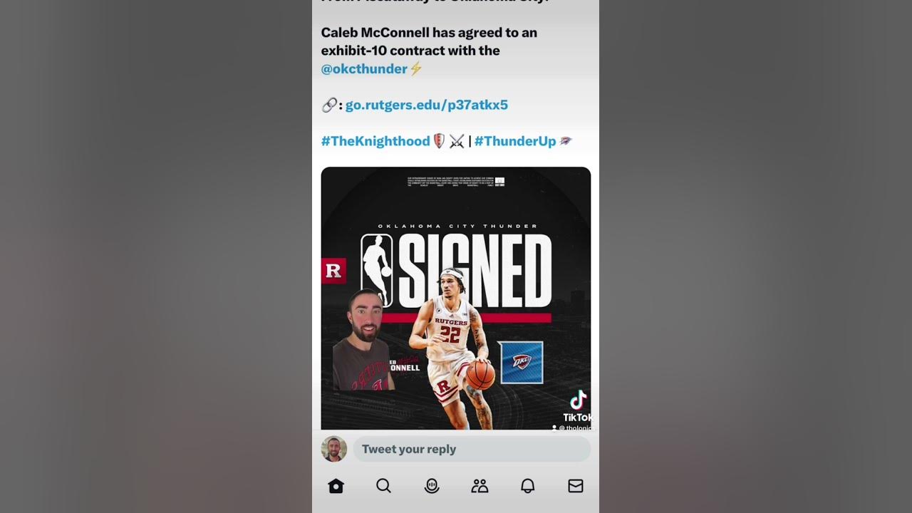 Caleb McConnell Signs NBA Exhibit-10 Contract with OKC Thunder