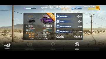 【CSR2】Plymouth Cuda TorC Weaver Customs (Gold Star) Shift and Tune for 7.926 (Manual Launch)