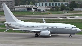 Must See Boeing 737-7Jy Bbj N1Ts Taxitakeoff At Zurich Airport