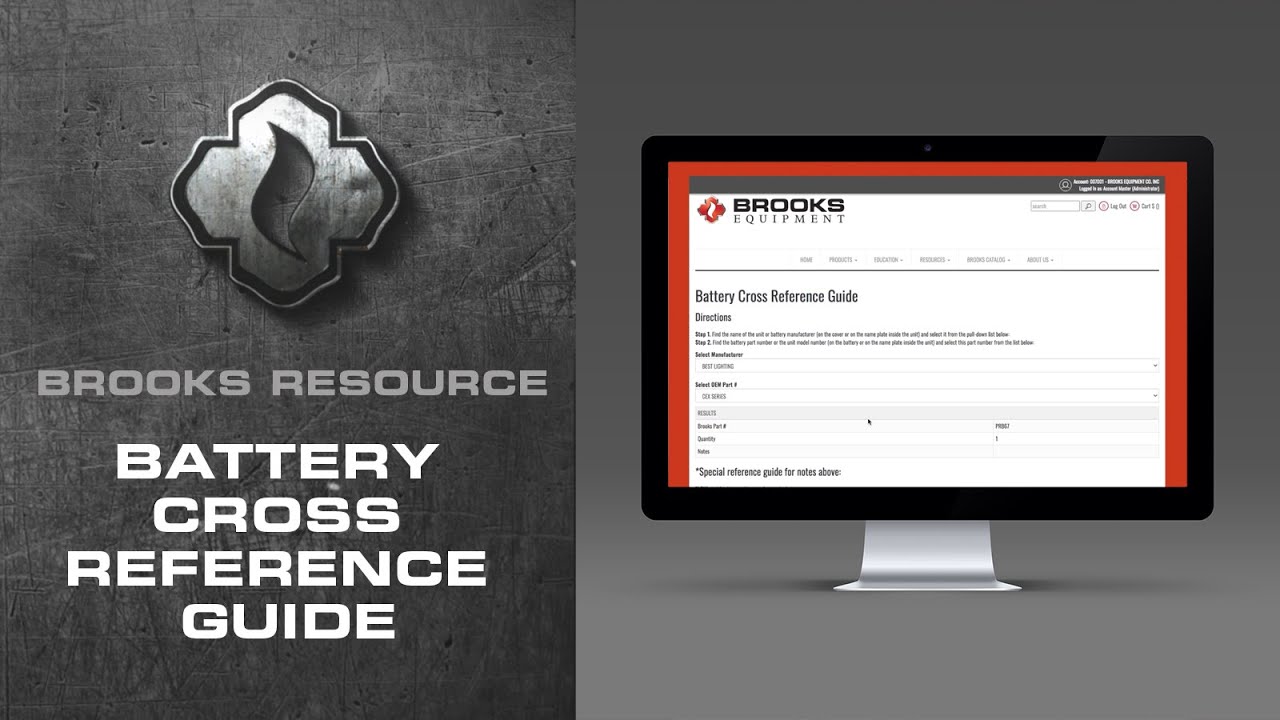 Brooks Resource: Battery Cross Reference Guide