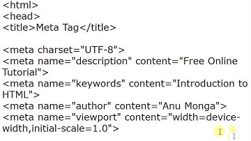 Meta tag in HTML in Hindi || By : Anu Monga