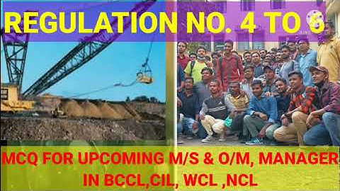 Part 2 Regulation 4 To 6 Overman, Mining Sirdar Manager Examination me aane wale Important questions