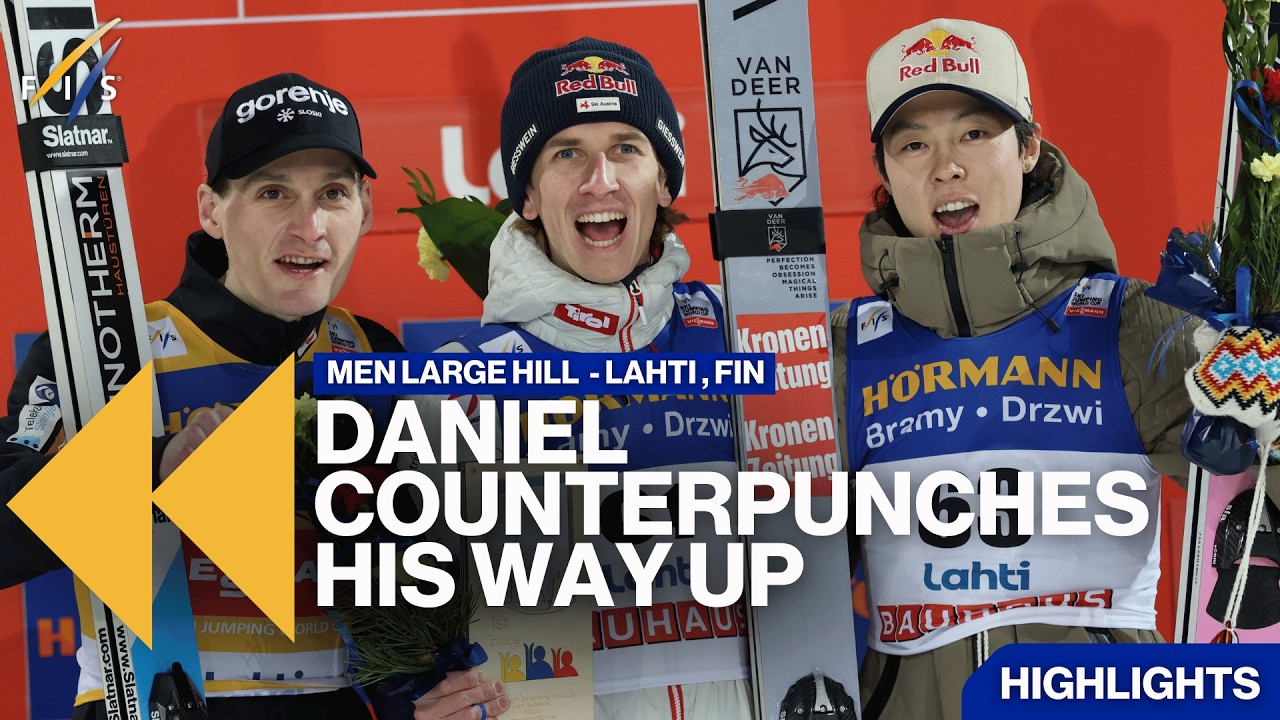 Daniel counterpunches his way up the podium! | Highlights | FIS Ski Jumping
