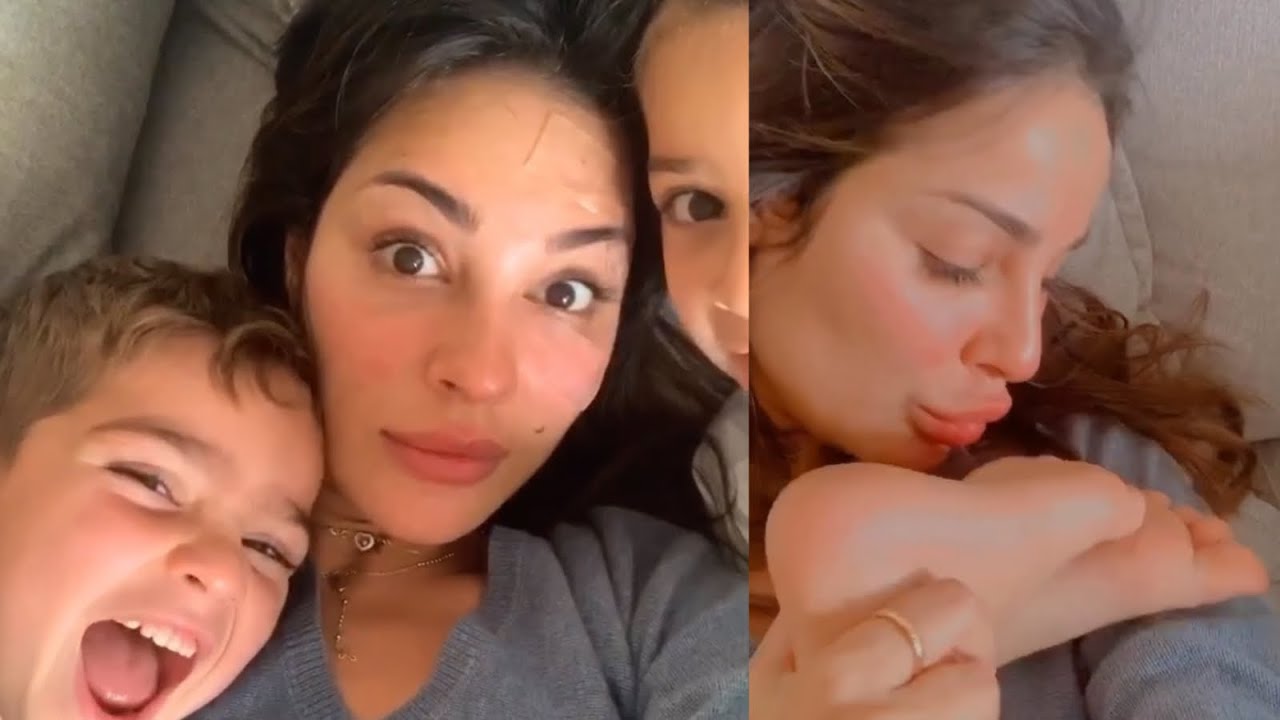 ظهور نادين نسيب نجيم مع اطفالها، شاهدوا طرافتهم و جمالهم و نادين لهم : يؤبرني جمالكن